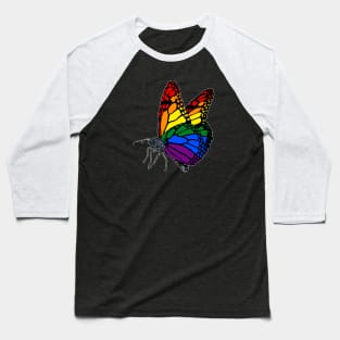 Rainbow Butterfly Baseball T-Shirt